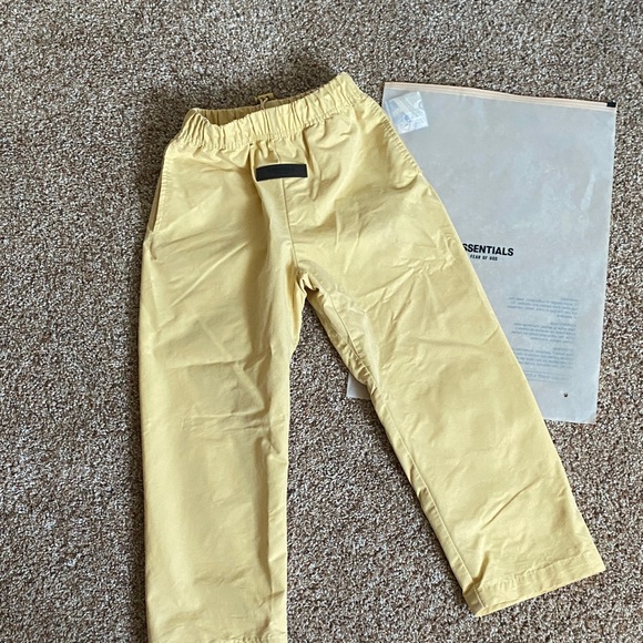 Essentials Kids Light Yellow Joggers - Picture 3 of 3